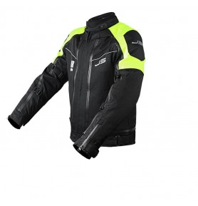 Giacca da Moto Top Double J Donna Nero Grigio e Giallo
