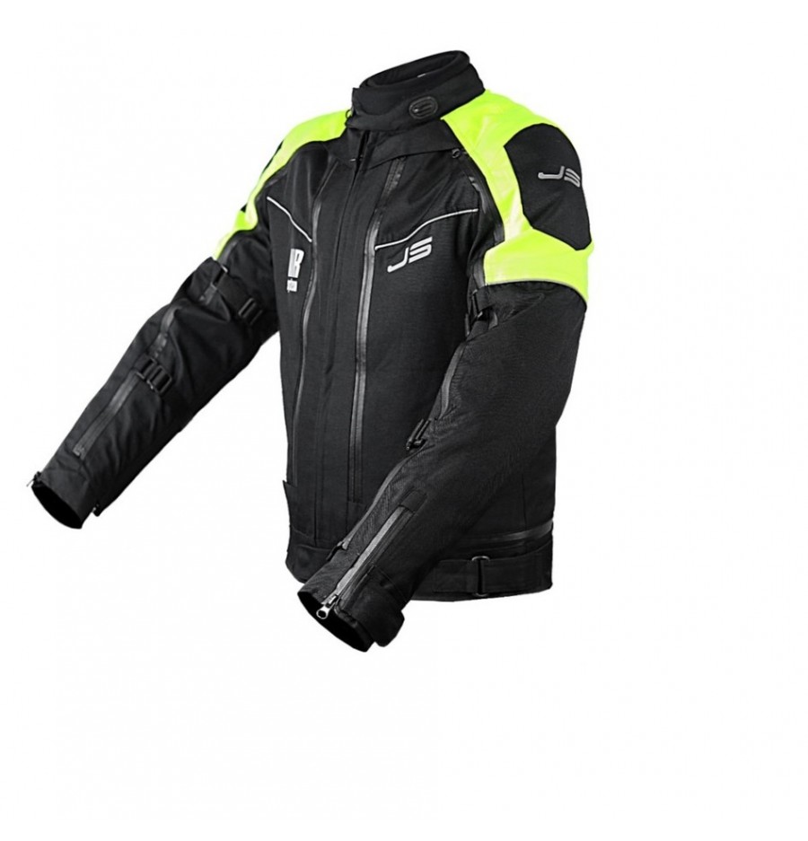 Giacca da Moto Top Double J Donna Nero Grigio e Giallo