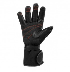 Guanto da Moto Prog, Lungo e Foderato Rosso e Nero