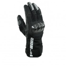 Guanto Moto Orly in Pelle e Softshell Giallo e Nero