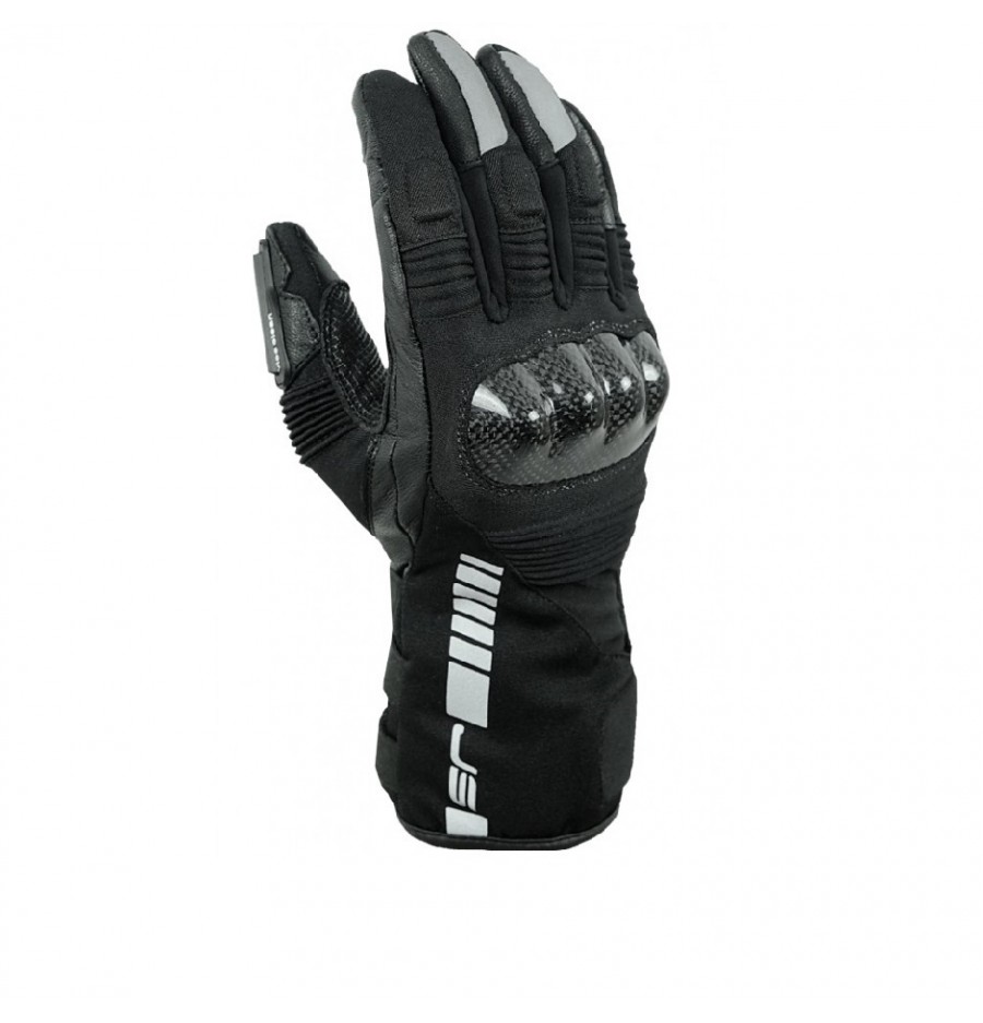 Guanto Moto Orly in Pelle e Softshell Giallo e Nero