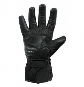 Guanto Moto Orly in Pelle e Softshell Giallo e Nero