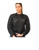 Giacca da moto Donna Oz, traforata in MaxTex, Nero e Grigio