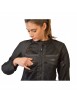 Giacca da moto Donna Oz, traforata in MaxTex, Nero e Grigio