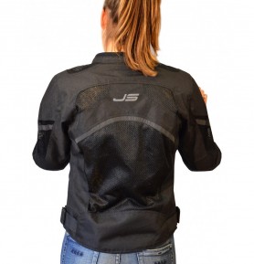 Giacca da moto Donna Oz, traforata in MaxTex, Nero e Grigio