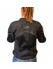 Giacca da moto Donna Oz, traforata in MaxTex, Nero e Grigio