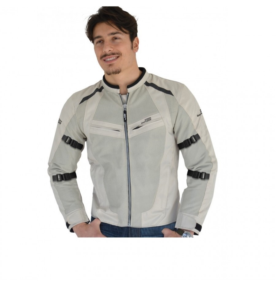 Giacca da Moto Uomo Ned Grigia e Nera