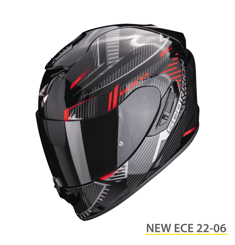 Casco integrale Scorpion EXO 1400 EVO AIR SHELL in fibra Nero Rosso